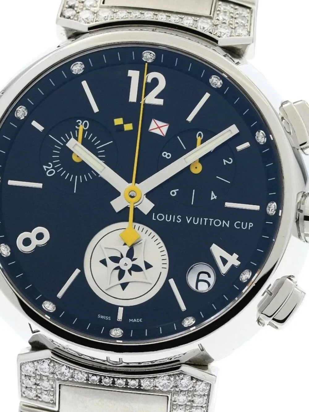 LOUIS VUITTON Tambour Lovely Cup lug diamond Quartz Men's Watch